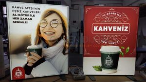 Çift Taraflı Lightbox Tekstil Kasa